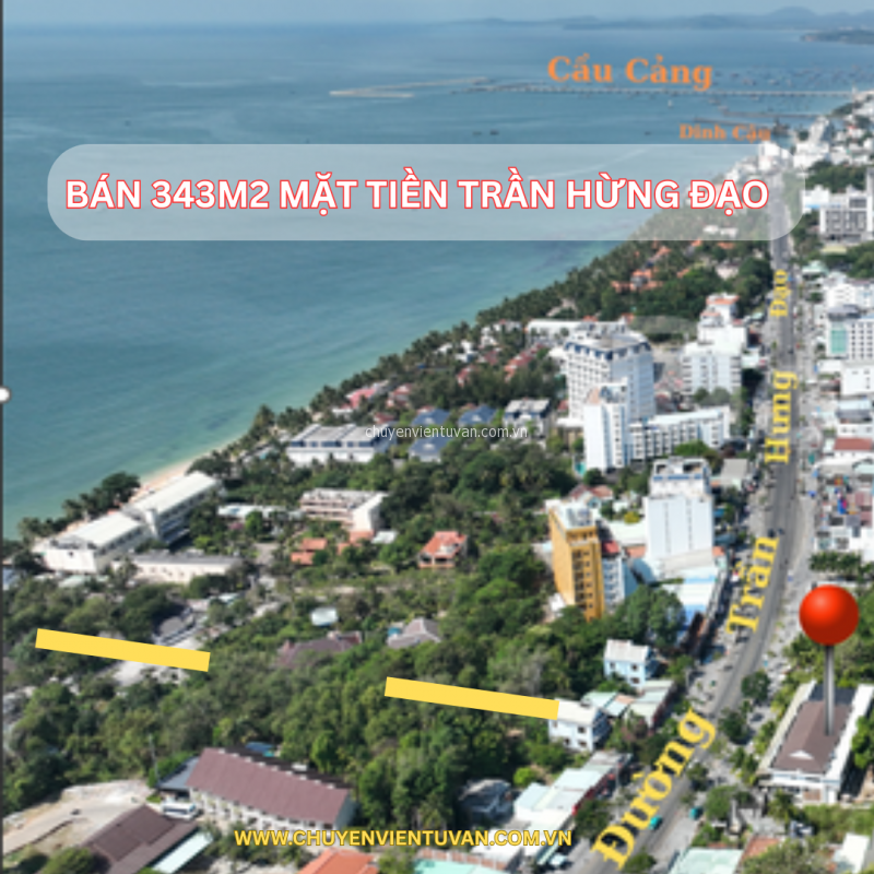 Bán 343m² Đất Mặt Tiền Đường Trần Hưng Đạo, Phú Quốc – Ngang 8m, Vị Trí Kinh Doanh Đắc Địa